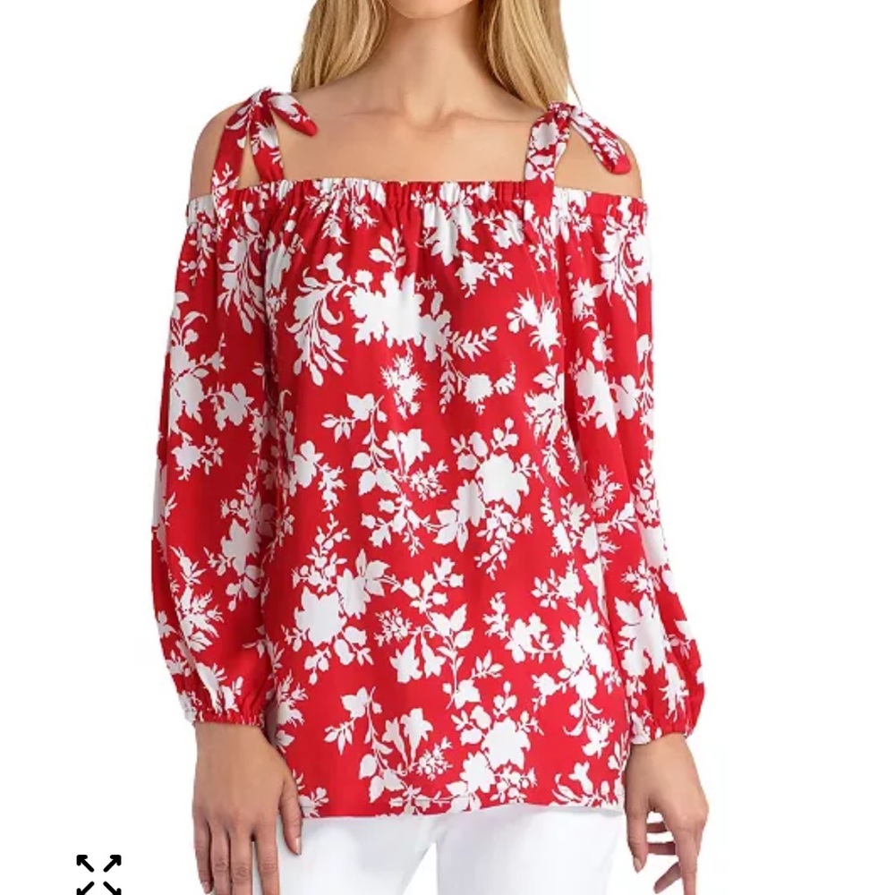 🐣3/$30🌷 Floral Off-Shoulder Top by Gigi Parker, size S, NWT!